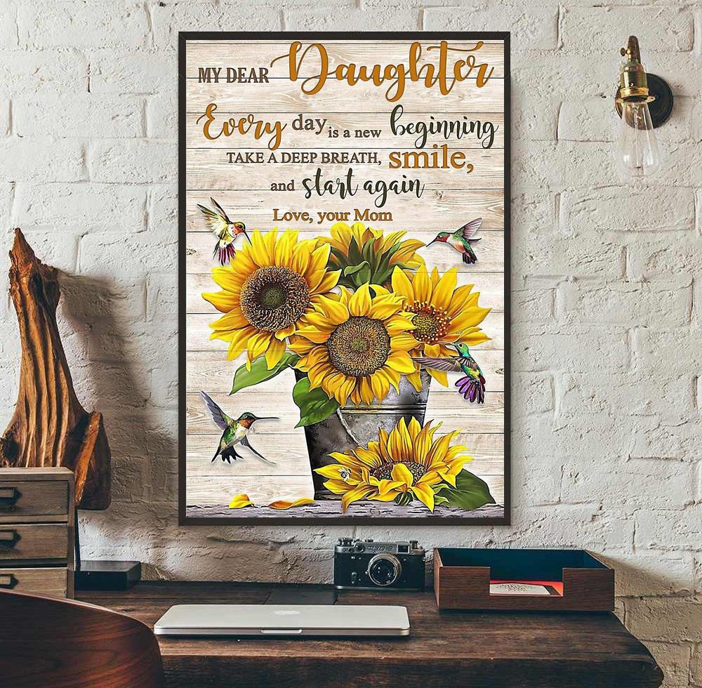 Everyday Is A New Beginning - Beautiful Personalized Sunflower And