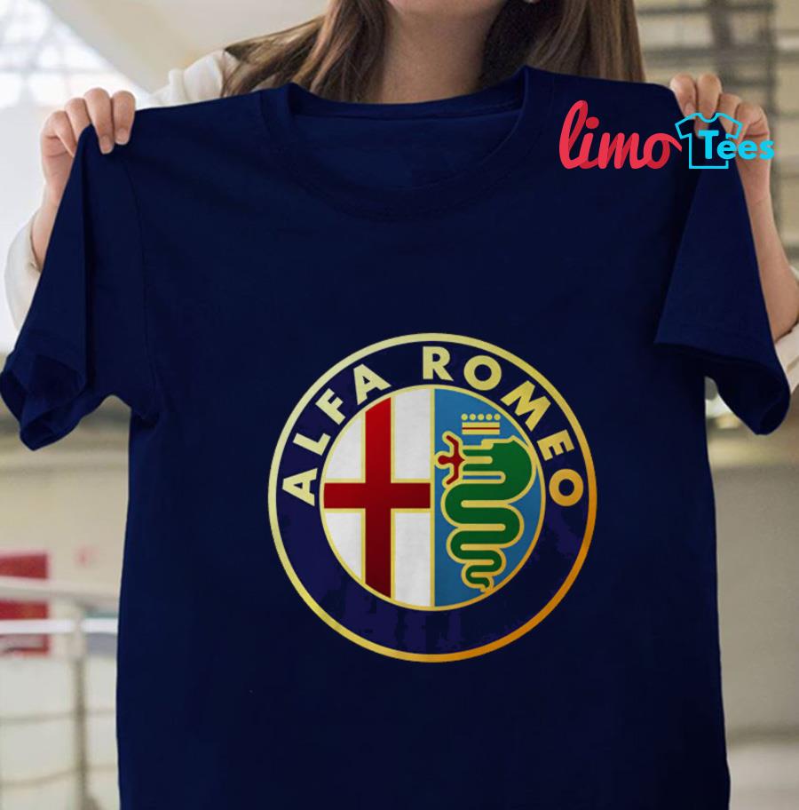 Arthur hastighed bodsøvelser Alfa Romeo Emblem logo classic car t-shirt, hoodie, longsleeve
