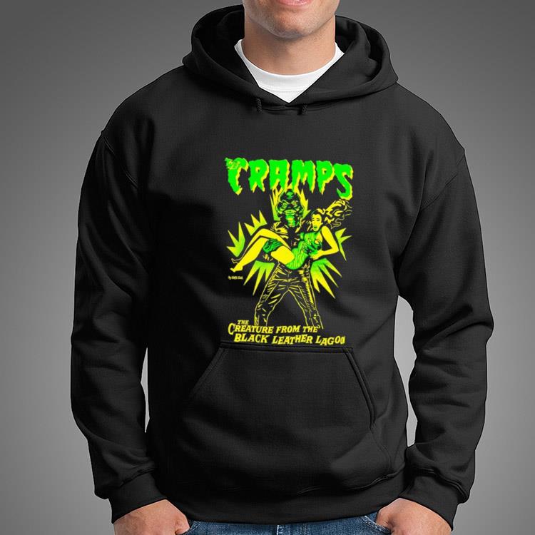 Cramps creature from black leather lagoon horror halloween t-shirt