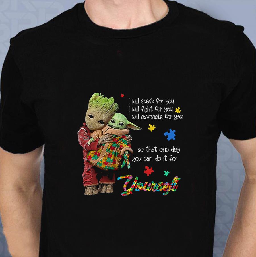 Merry Christmas baby Groot and yoda shadow mirror image funny yoda T Shirt 