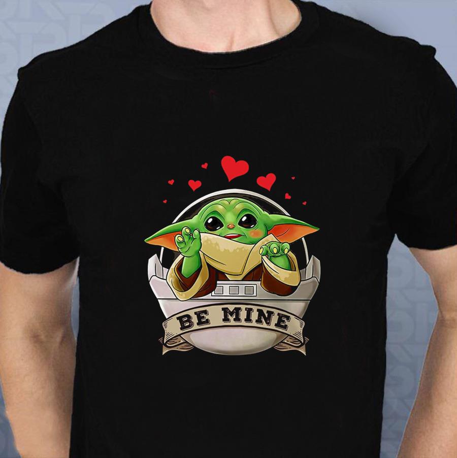 Baby Yoda be mine happy valentine's day heart love t-shirt