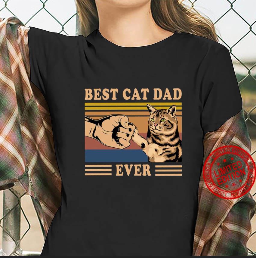 Best cat dad ever funny vintage cat lover gift vintage t shirt