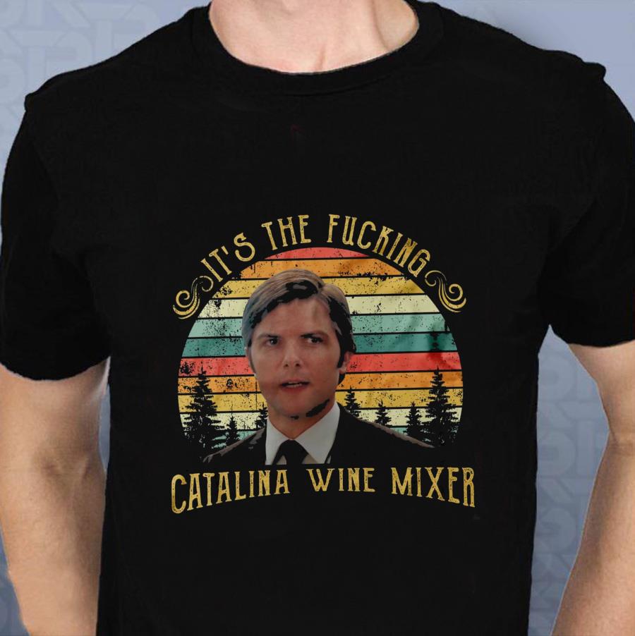 NEW Catalina Wine Mixer Vintage Mens Short Sleeve T-Shirt Black Cotton Tee