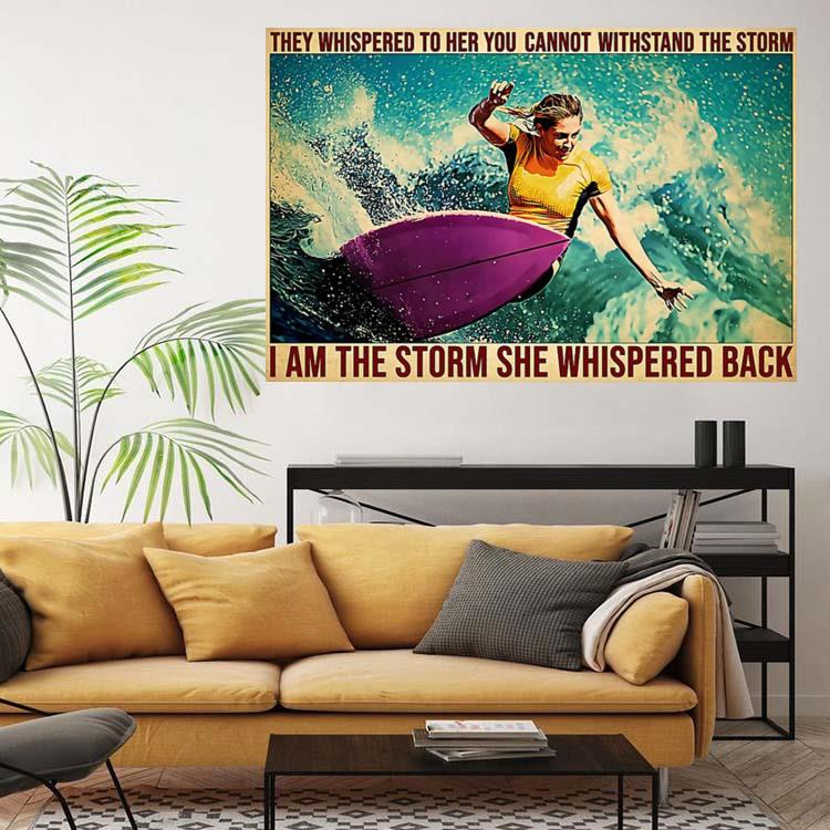 Sulfing girl poster I am the storm she whispered back