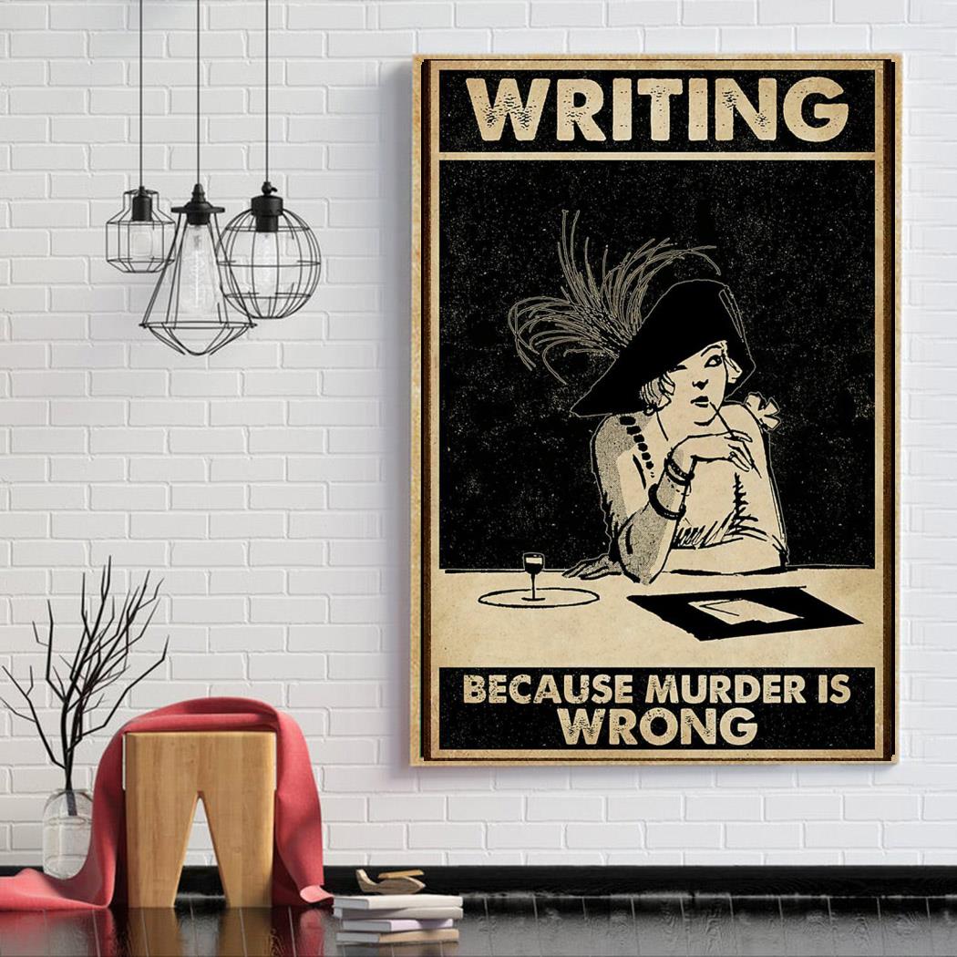 because murder is wrong poster canvas