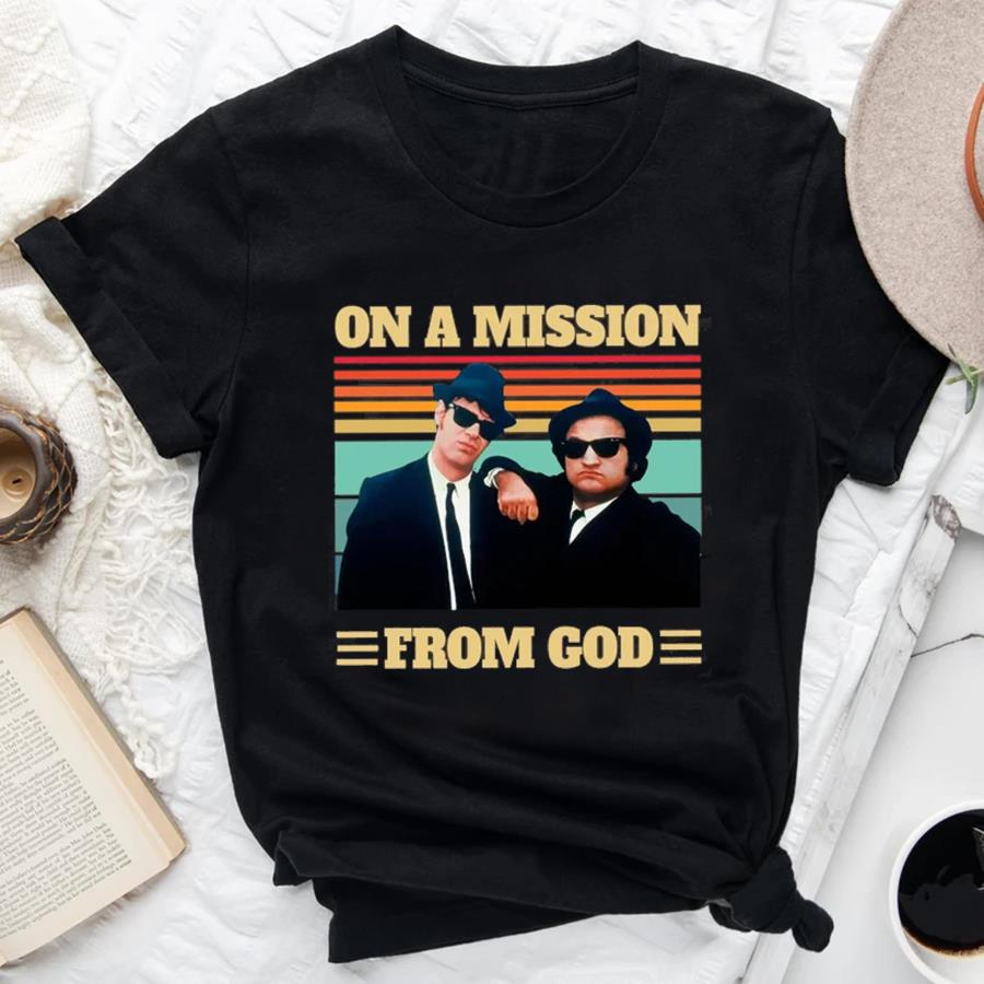 Retro Blues Brothers on a Mission From God vintage t-shirt - Limotees