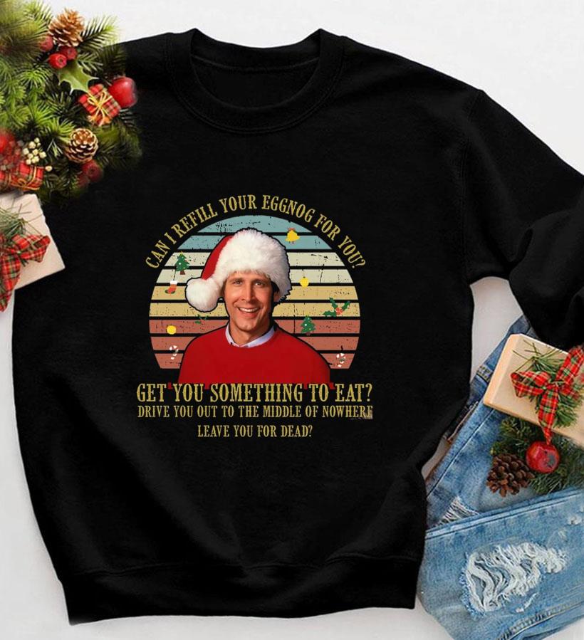 Clark Griswold Christmas can I refill your eggnog for you vintage t-shirt