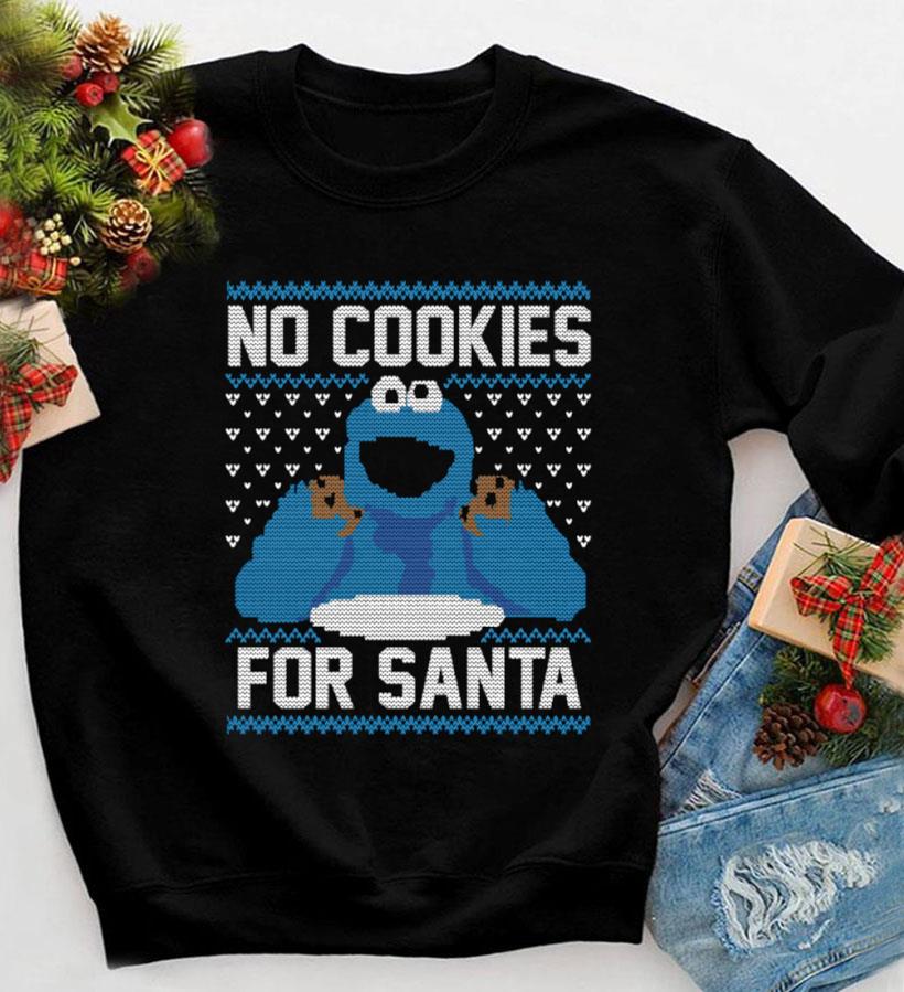 No Cookies For Santa Ugly Christmas t-shirt, hoodie, longsleeve
