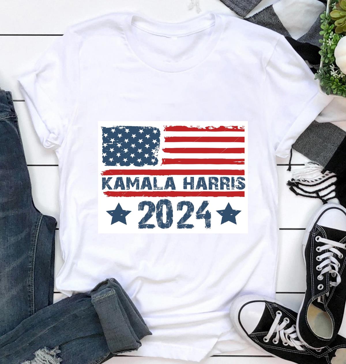 Graphic Kamala Harris 2024 flag presidential election yard sign