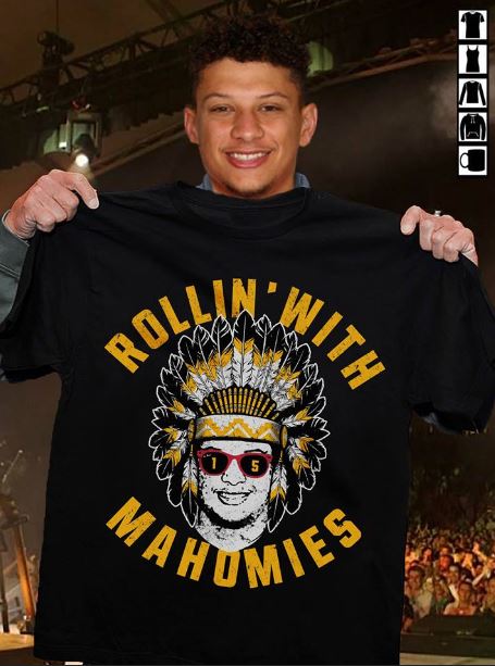 Kansas City Patrick Mahomes Shirt Rollin With Mahomies -   in 2023