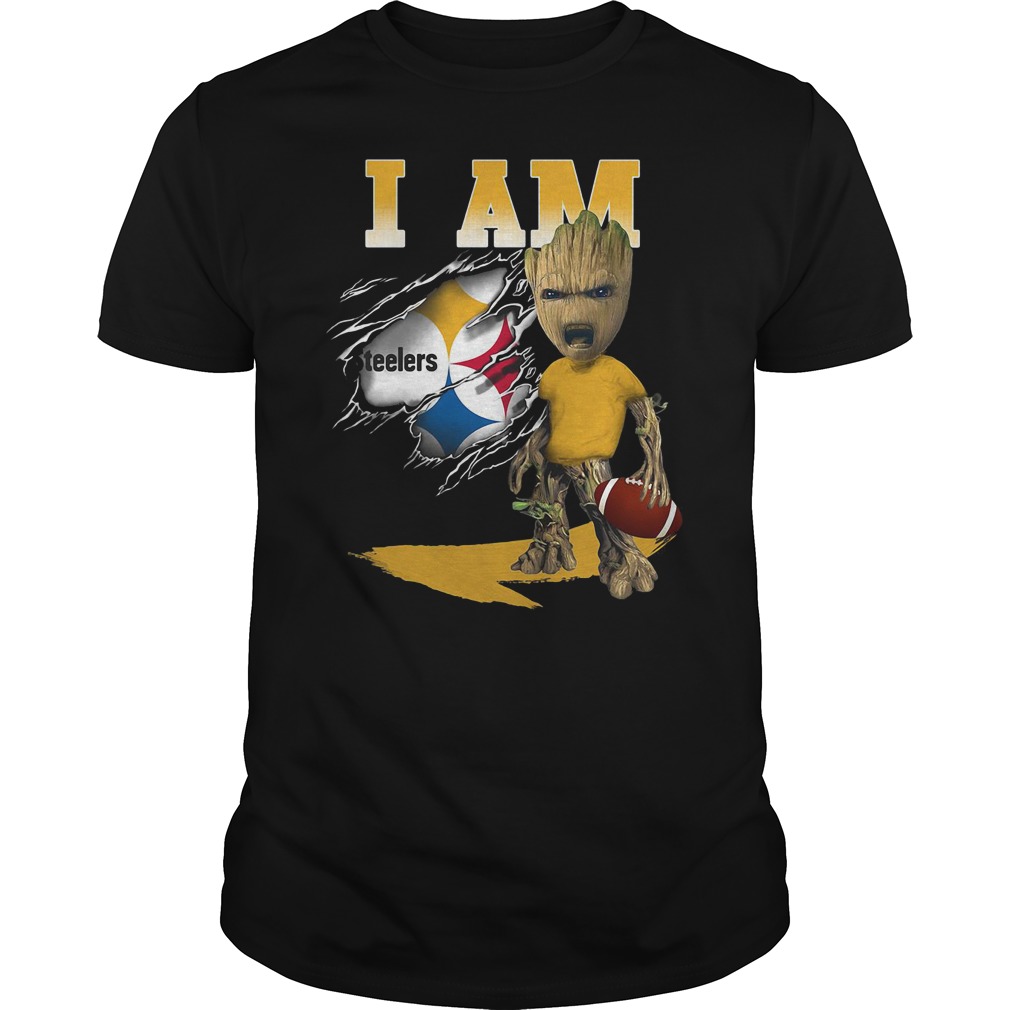 Groot I Am Pittsburgh Steelers Shirt - High-Quality Printed Brand