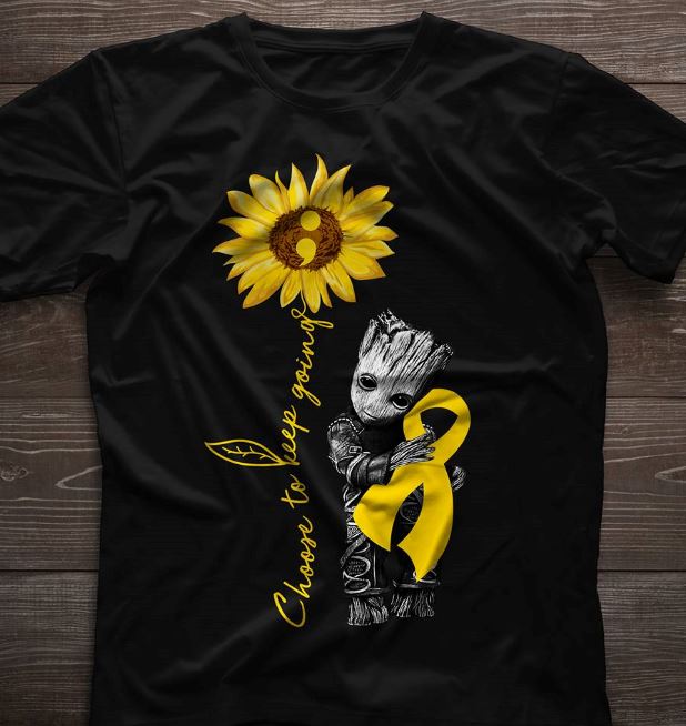 Sunflower Choose To Keep Going Semicolon T-Shirt Sunflower Choose To Keep Going Semicolon T-Shirt