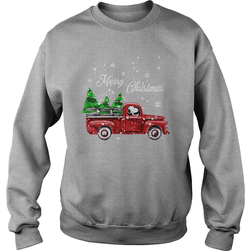 Santa and Snoopy truck Christmas Miami Dolphins Merry Christmas ornament,  hoodie, sweater and v-neck t-shirt