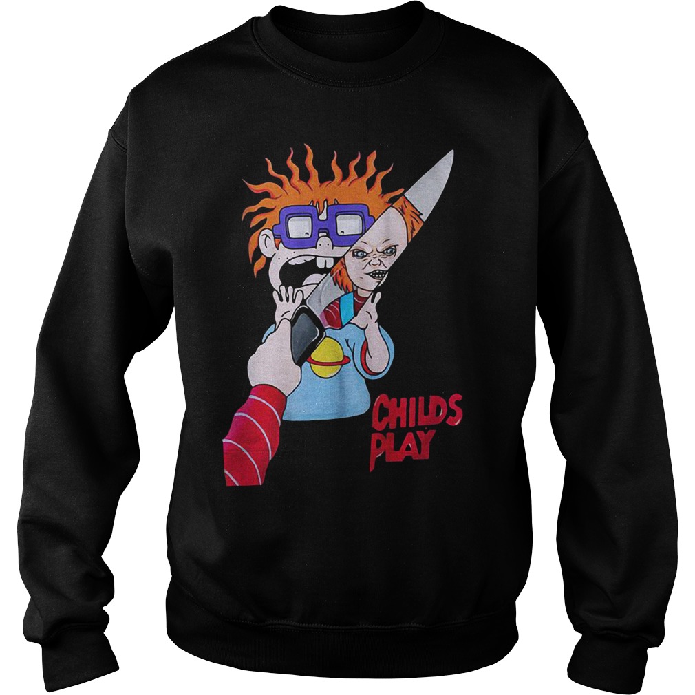 Rugrats scares Chuckie Childs play shirt, ladiesshirt, hoodie and sweater, image size:1010x1010