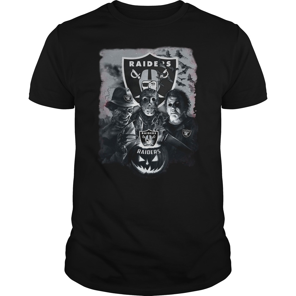 Oakland Raiders on an abraded steel texture T-Shirt by Movie