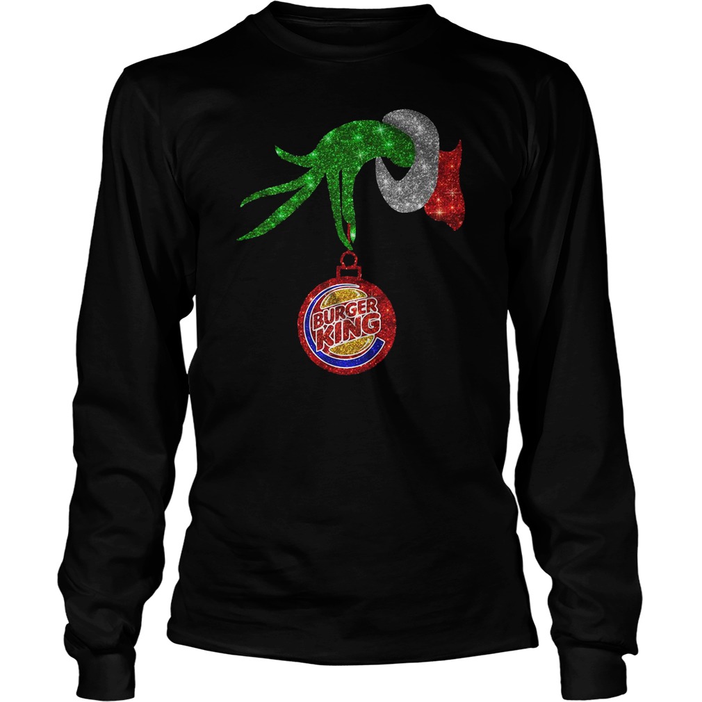 The Grinch hand holding ornament Pittsburgh Steelers Diamond Christmas  shirt, hoodie, sweater, long sleeve and tank top