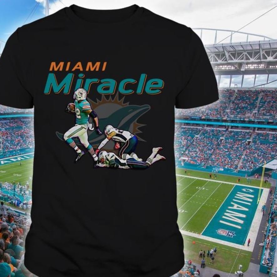 Miami Dolphins Beat Patriots Miami Miracle Men And Women T Shirt S 5Xl in  2023