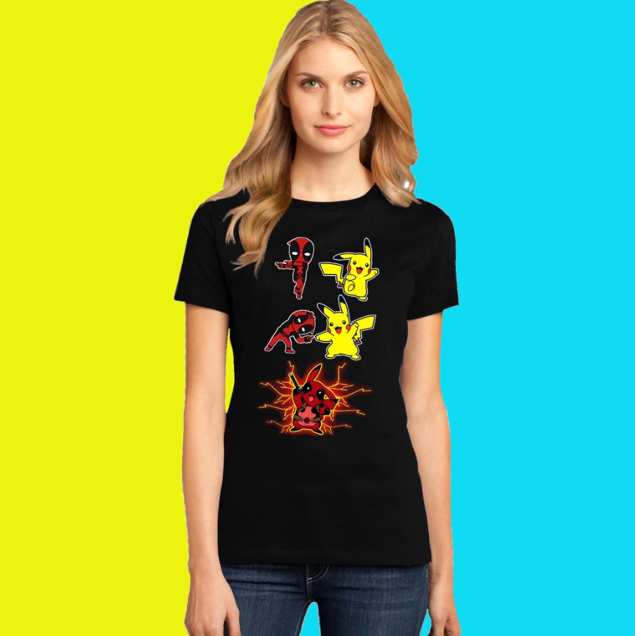 Pikapool Deadpool Pikachu fusion shirt ladies shirt hoodie and