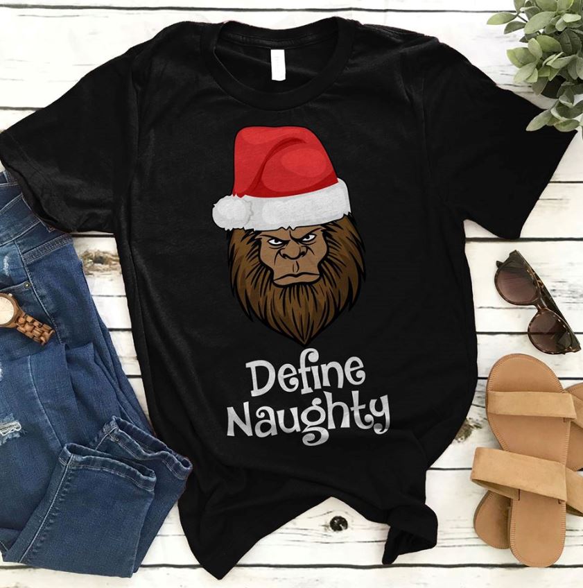 bigfoot santa shirt