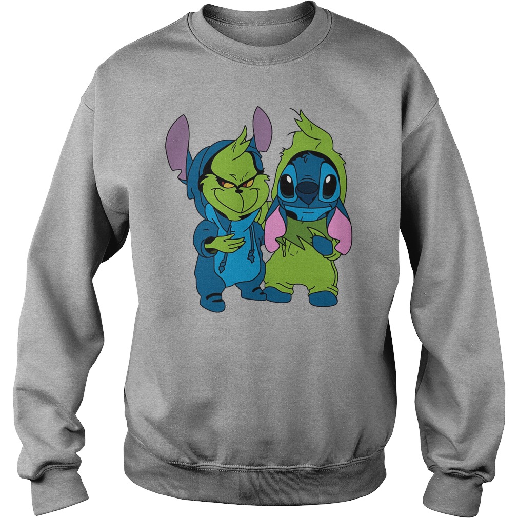 Baby Grinch and Stitch are friend shirt, ladies shirt, hoodie and
