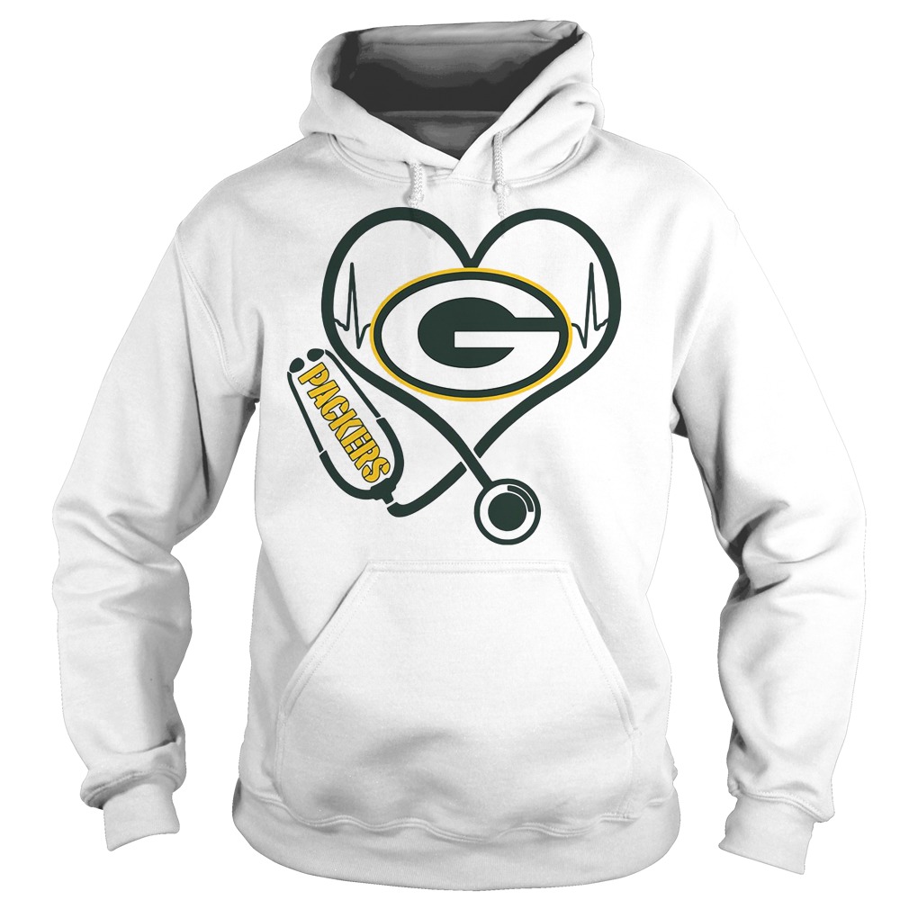 Green Bay Packers Hoodie Graphic Heart ECG Line V20 - Tana Elegant