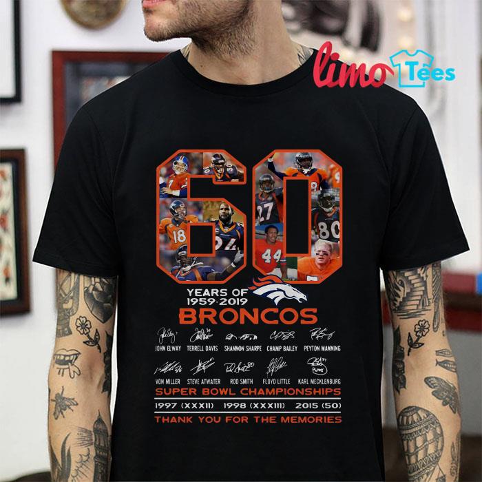 60 Years Of Denver Broncos 1959 2019 Super Bowl Championships