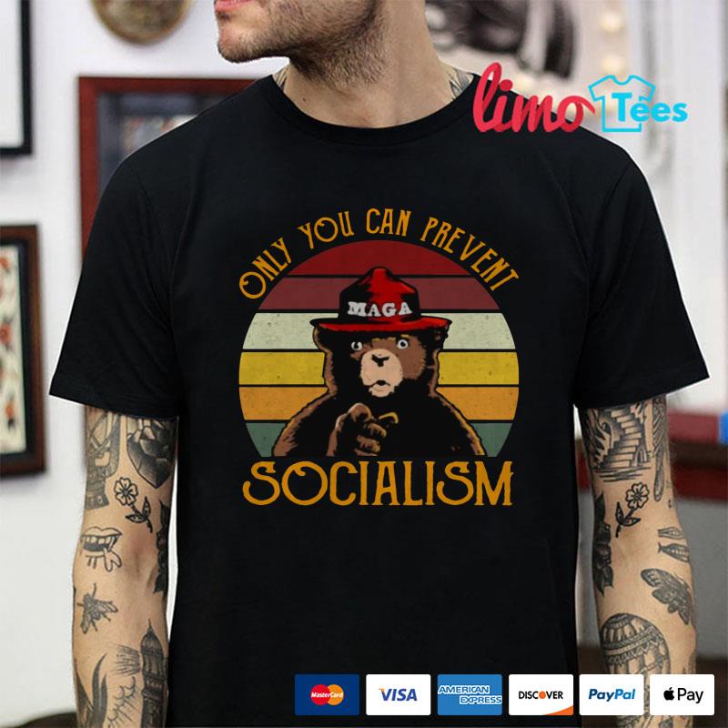 Details about  / American Vinyl Round Only You Can Prevent Socialism Sticker Smokey Maga Trump 2
