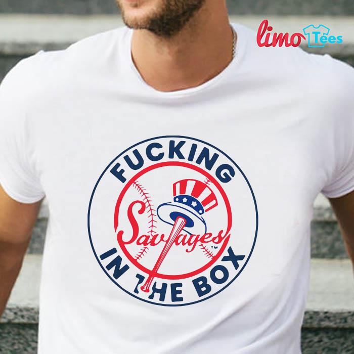 New York Yankees fucking savages in the box logo shirt, hoodie