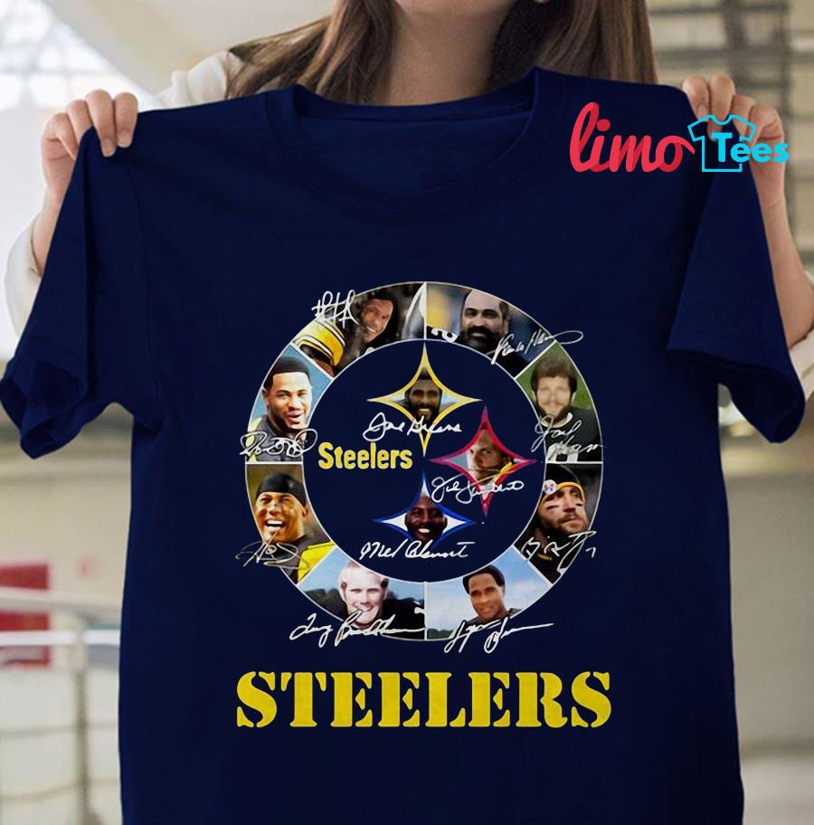 Pittsburgh Steelers logo player names signed shirt, ladies shirt, hoodie