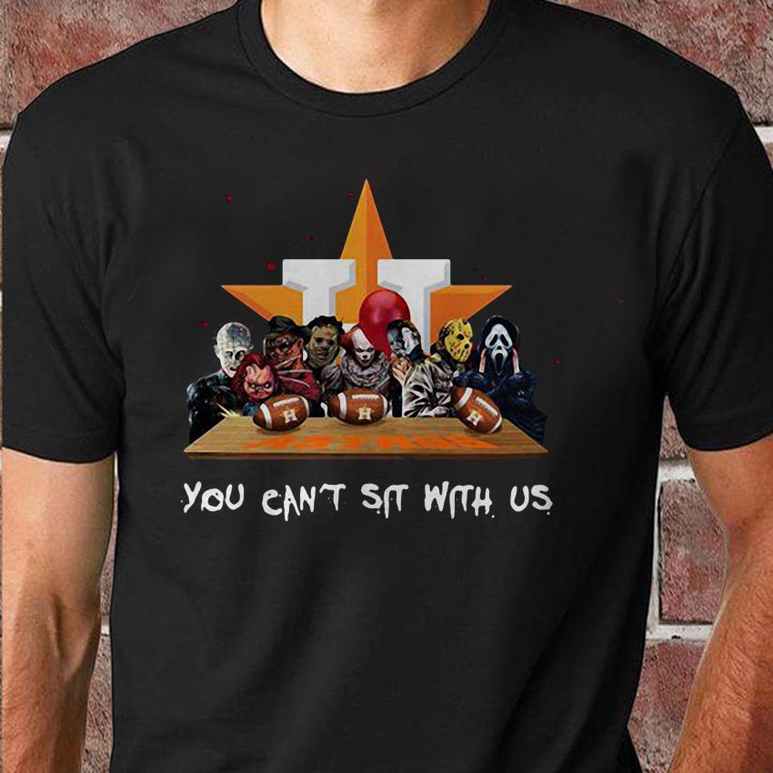 Houston Astros horror movies you can't sit with us Halloween shirt, hoodie,  sweater, long sleeve and tank top