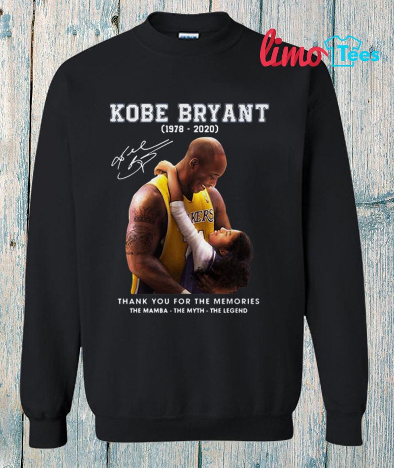 Kobe Bryant and Gigi thank you for the memories sweatshirt