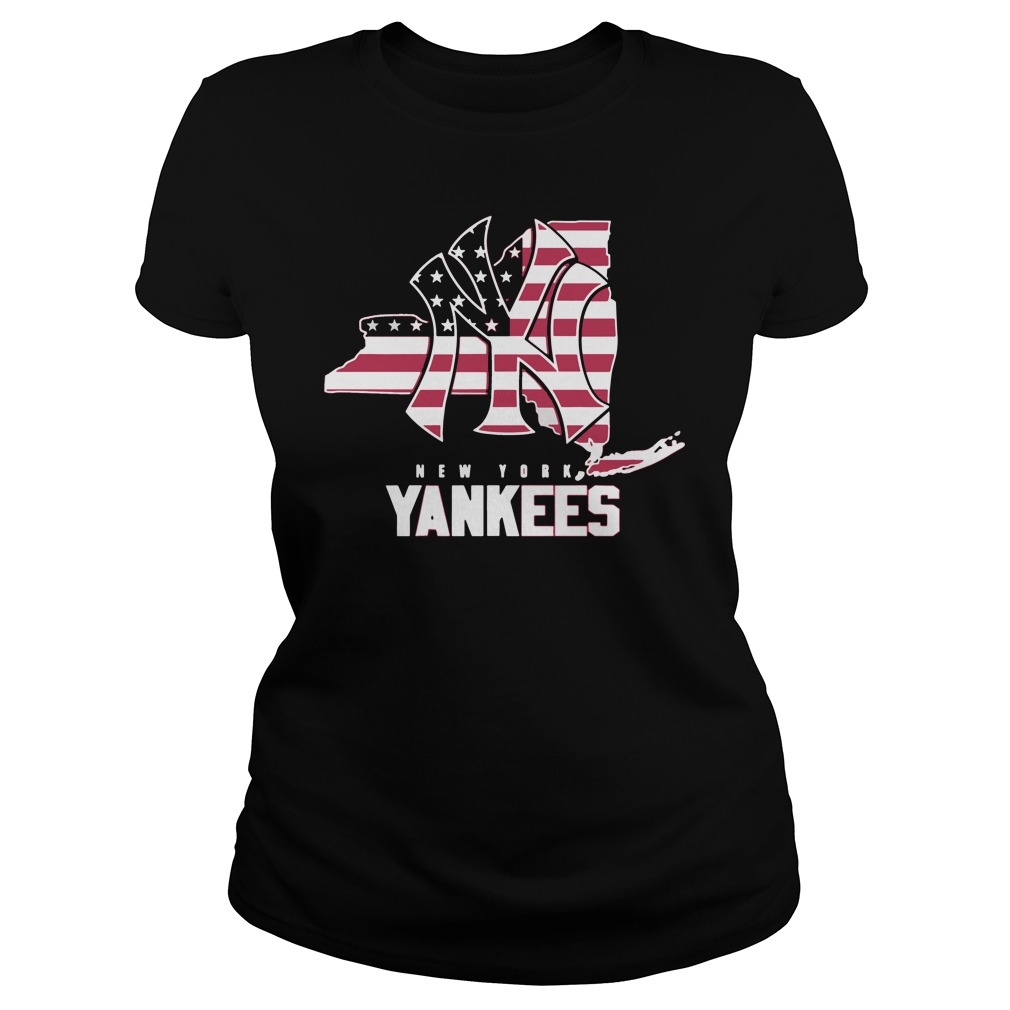 New York Yankees Logo American Flag Shirt.