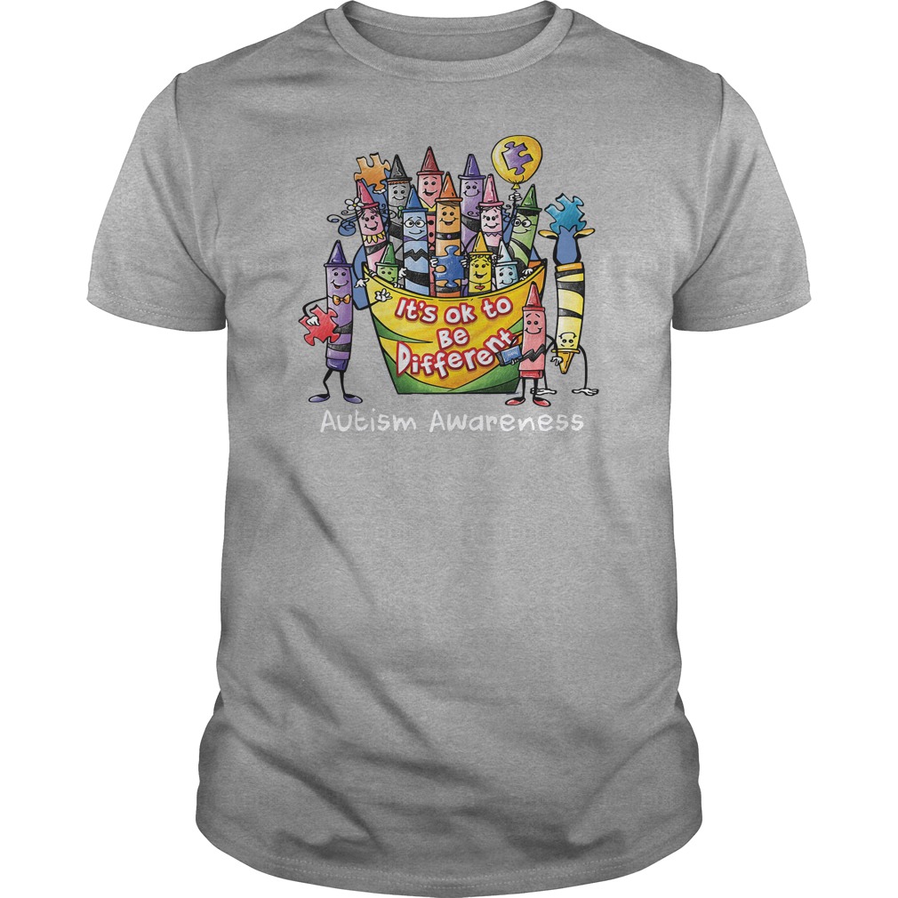 it's ok to be different autism shirt