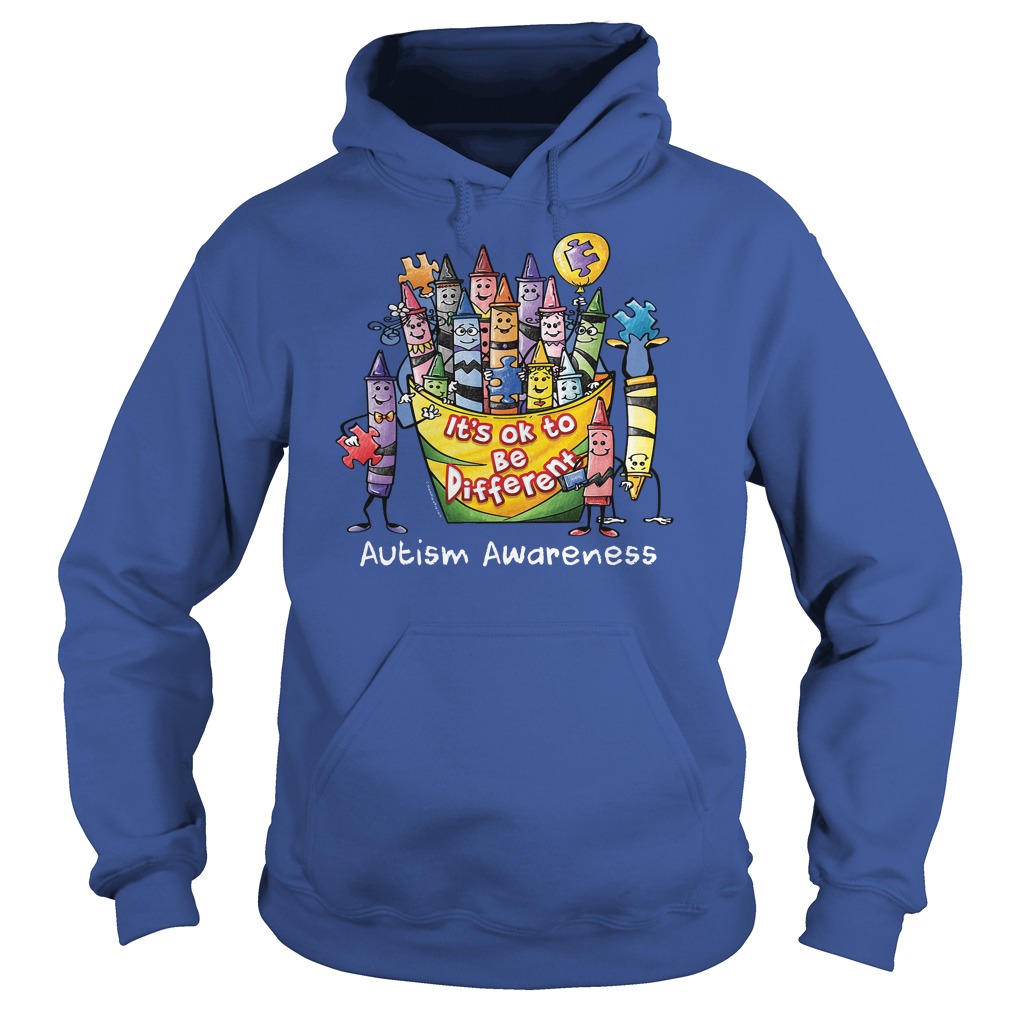 Crayons It's Ok To Be Different Autism Awareness Shirt Crayons It's Ok To Be Different Autism Awareness Shirt