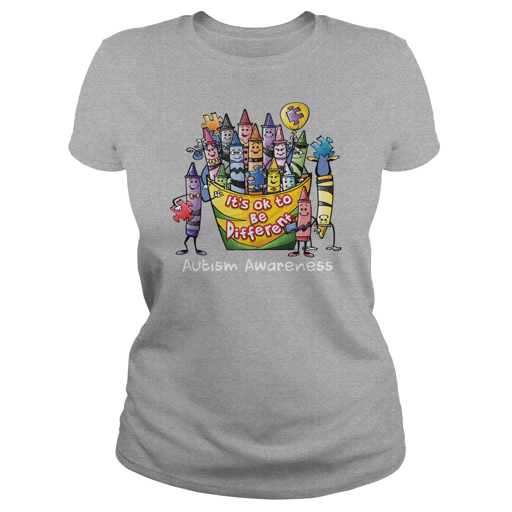 it's ok to be different autism shirt