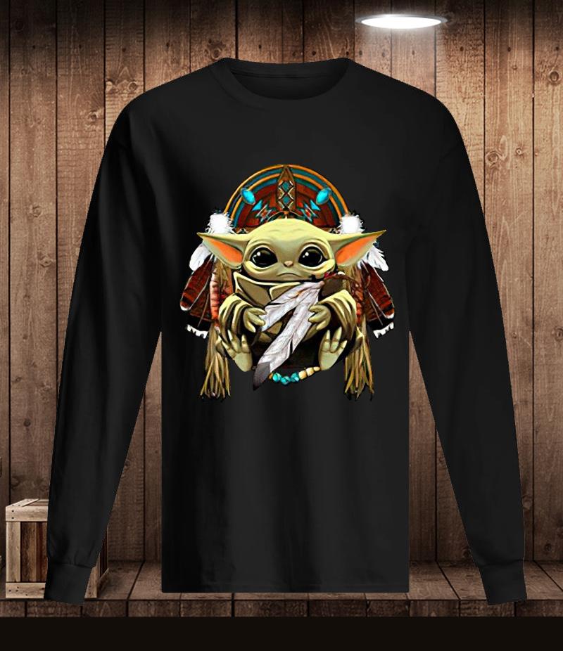 The Mandalorian Baby Yoda Native American people t-shirt | T-Shirts