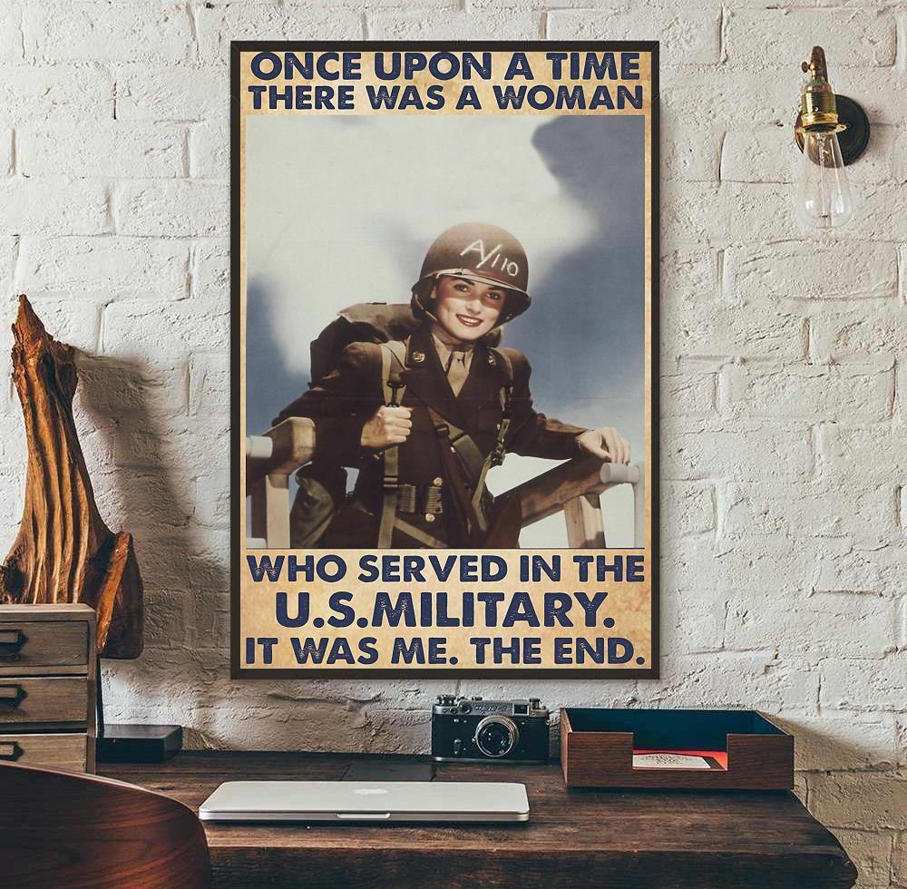 Veteran there was a woman who served in the US military poster wall art